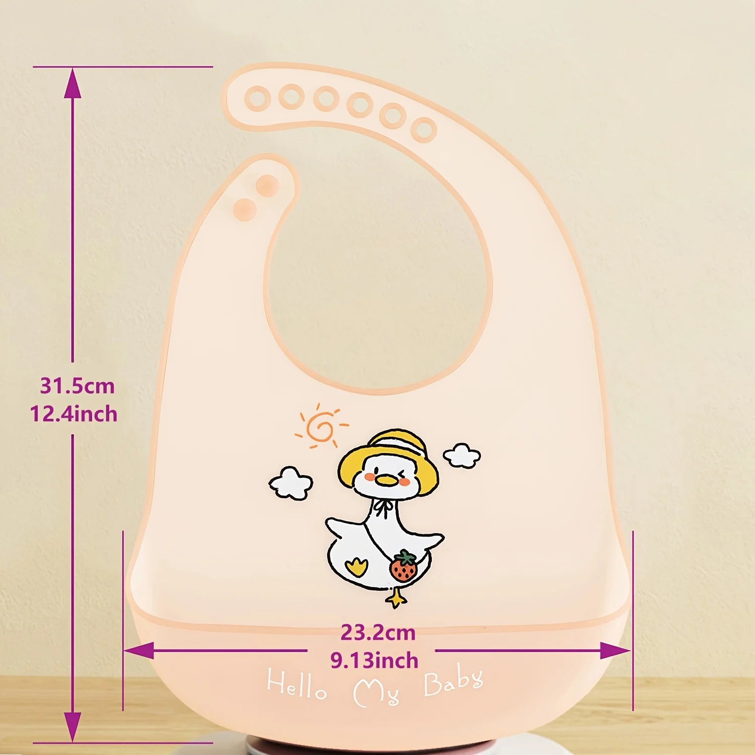 Waterproof Baby Bibs Baby Stuff Cute Cartoon Animal Printed Kids Bib Girl Boy Adjustable Soft Silicone Bib Baby Feeding Stuff